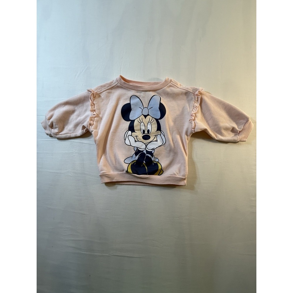 Disney Baby Minnie Mouse Pink Sweatshirt Size 18 Months
